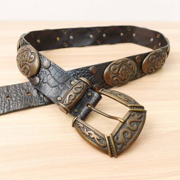 Marni Belt 32 Small Medieval  Studded Heavy Metal‎ Western Steampunk ITALY $788 - Picture 1 of 16
